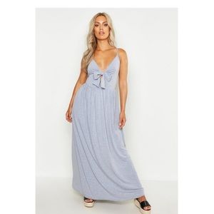Plus Strappy Knot Front Maxi Dress